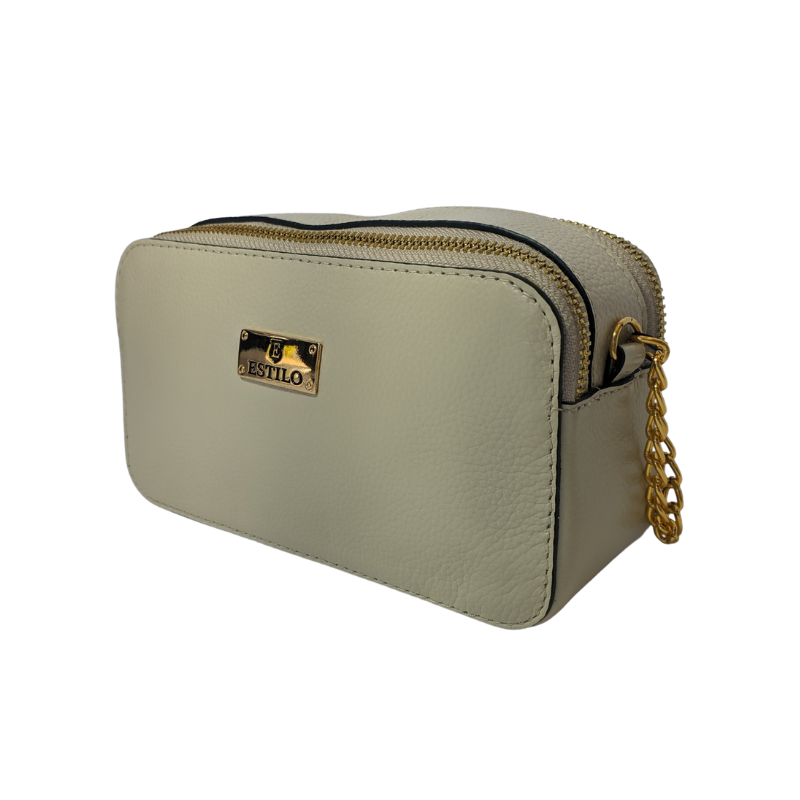 Bolsa Camera Bag Off White em Couro Legítimo