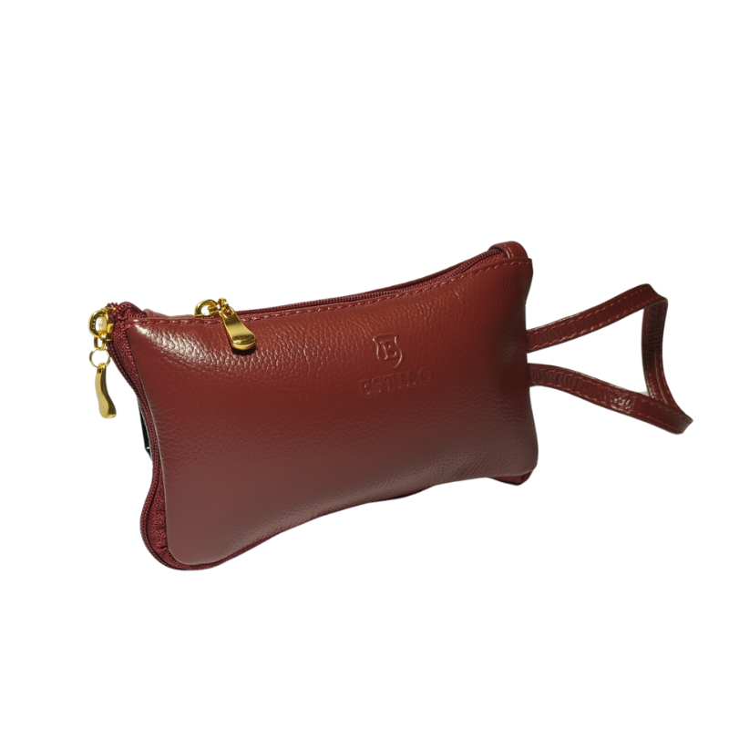 Bolsa de Mão Vinho em Couro Legítimo