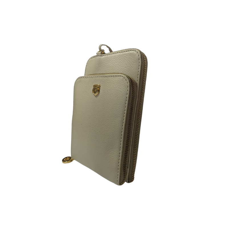 Porta celular Off White couro legitimo