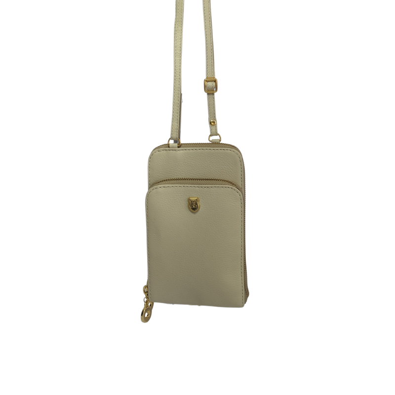 Porta celular Off White couro legitimo
