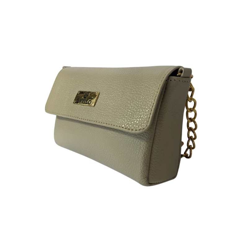 Bolsa Tiracolo Off White em Couro Legítimo