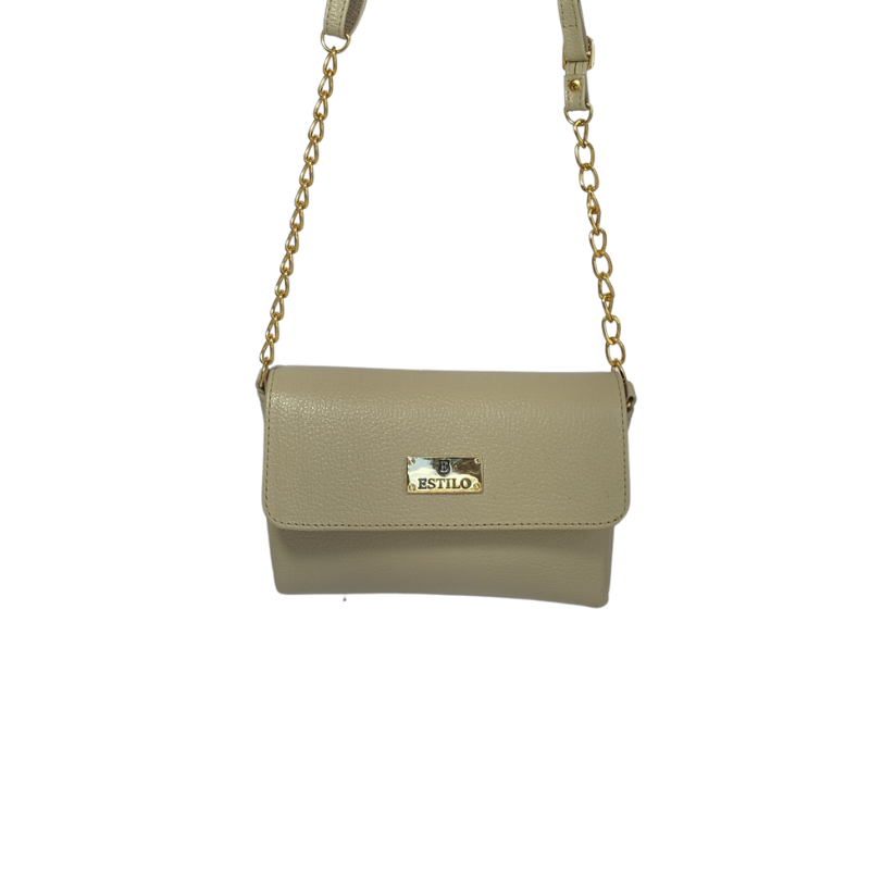 Bolsa Tiracolo Off White em Couro Legítimo