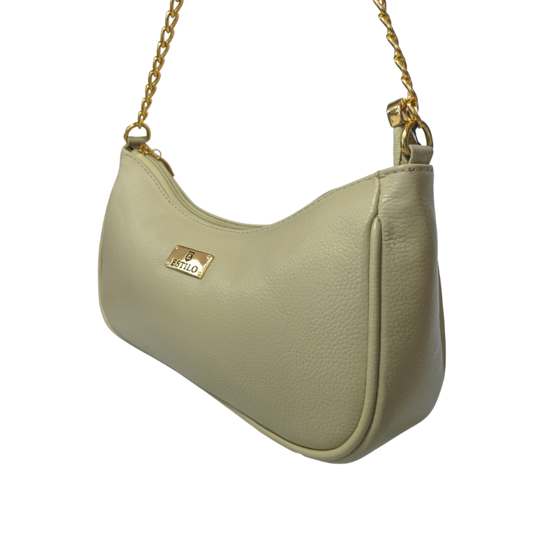 Bolsa Baquette Off White em Couro Legítimo