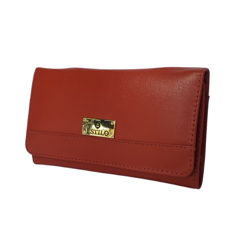 Bolsa de Mão Vermelha em Couro Legítimo