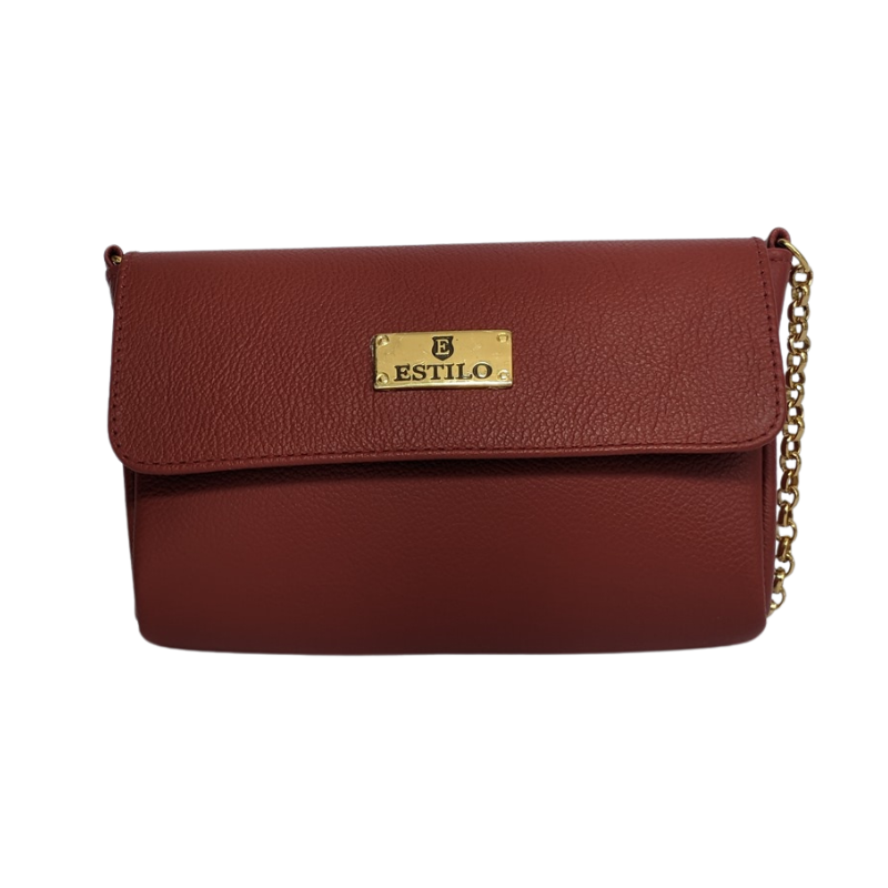 Bolsa Tiracolo Vermelho em Couro Legítimo