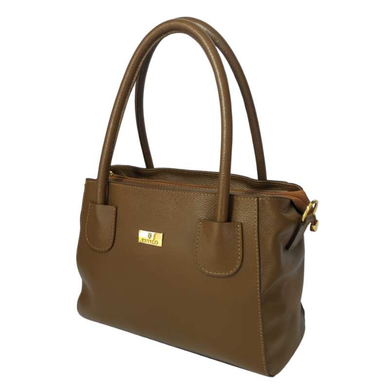 Bolsa Tote Marrom em Couro Legítimo