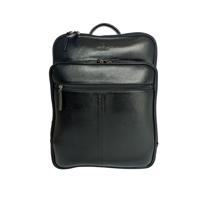 Mochila Preta em Couro Legítimo