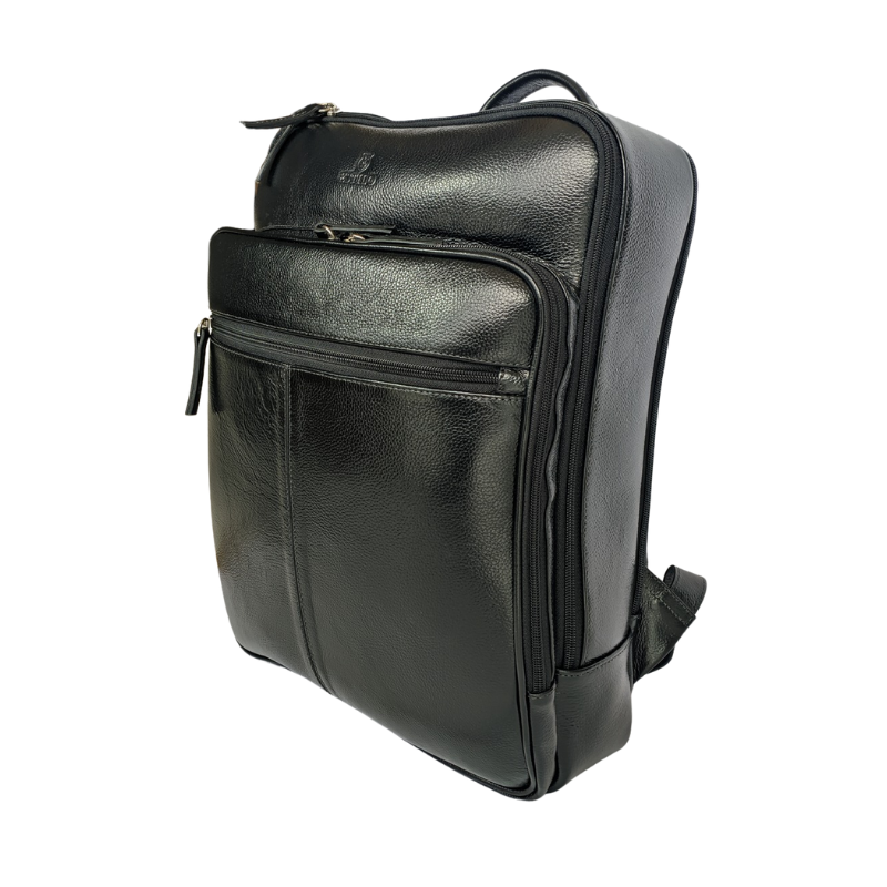 Mochila Preta em Couro Legítimo