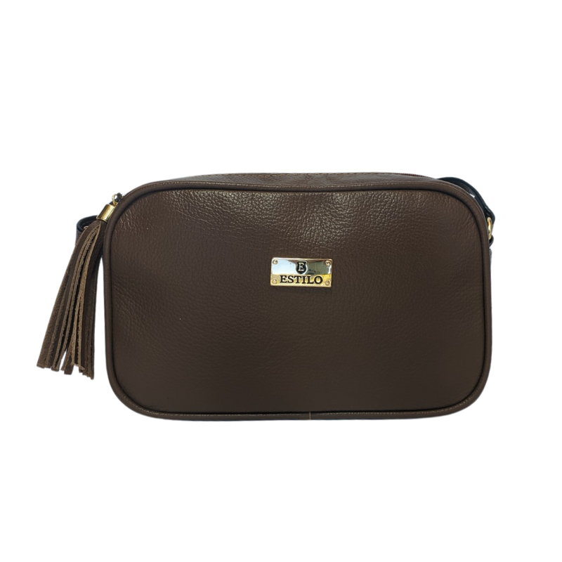 Bolsa Camera Bag Marrom em Couro Legítimo