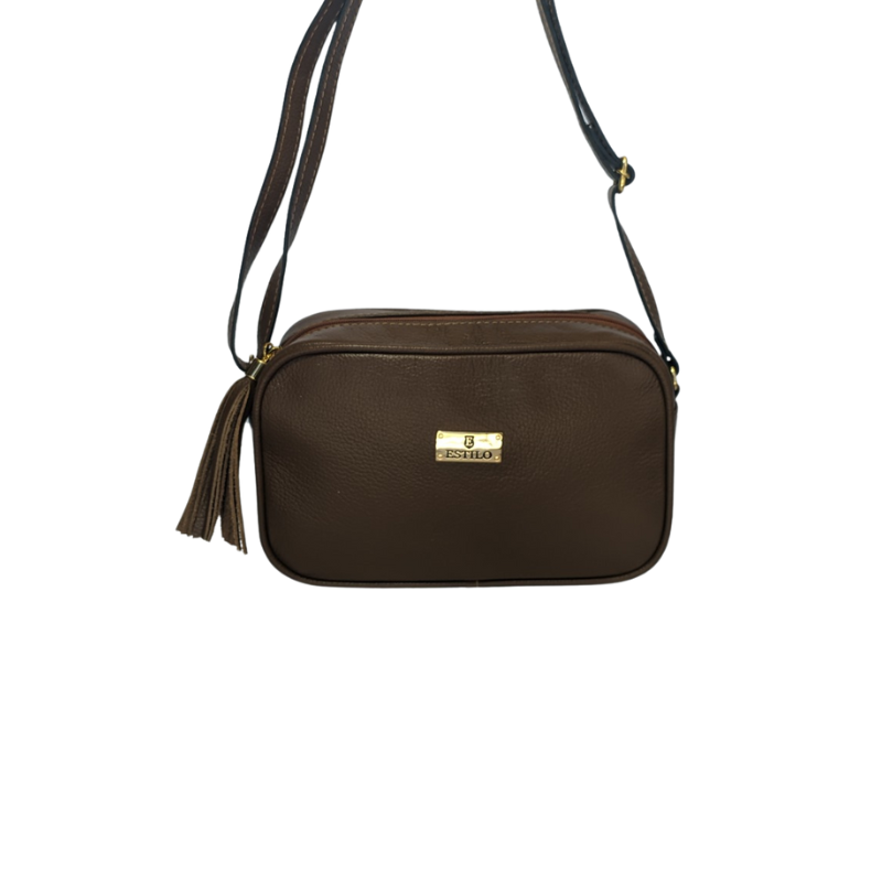 Bolsa Camera Bag Marrom em Couro Legítimo
