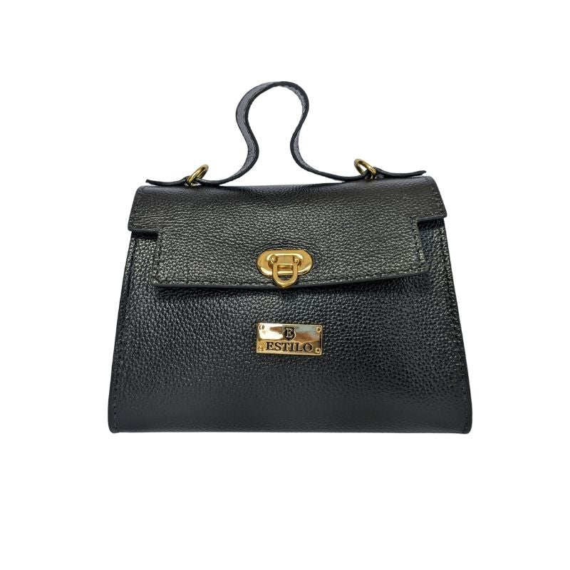 Bolsa Tiracolo Preto em Couro Legítimo