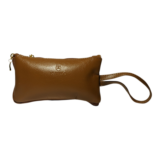Bolsa de Mão Marrom em Couro Legítimo