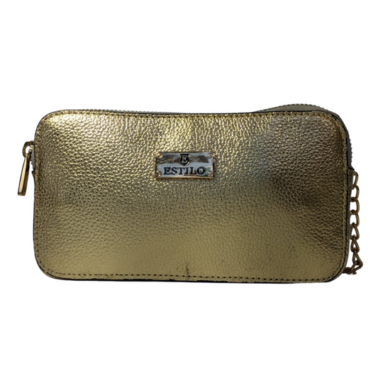 Bolsa Camera Bag Ouro em Couro Legítimo