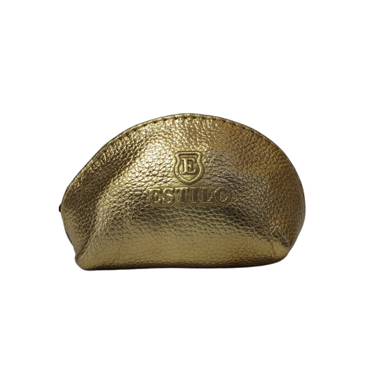 Porta Moedas Dourado em Couro Legítimo
