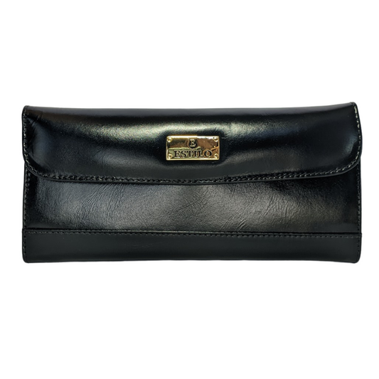 Bolsa de Mão Preta em Couro Legítimo