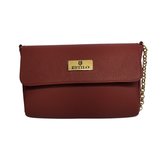 Bolsa Tiracolo Vermelho em Couro Legítimo