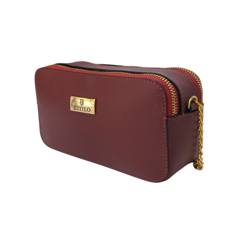 Bolsa Camera Bag Vermelha em Couro Legítimo