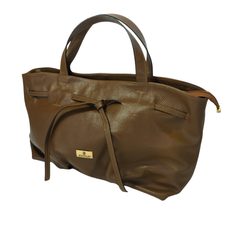 Bolsa Tote Marrom em Couro Legítimo