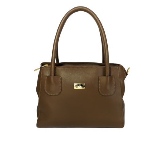 Bolsa Tote Marrom em Couro Legítimo