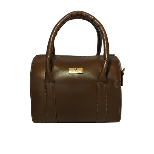 Bolsa Báu Marrom Em Couro Legítimo