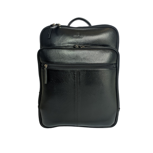 Mochila Preta em Couro Legítimo