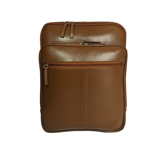 Mochila Caramelo em Couro Legítimo