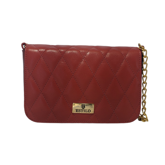 Bolsa Tiracolo Matelassê Vermelho metalizado