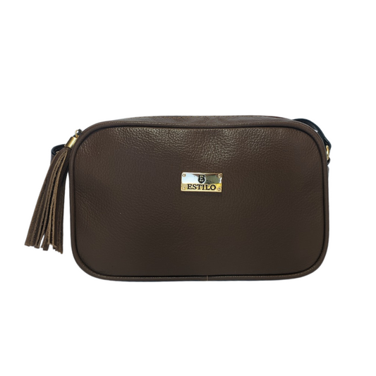 Bolsa Camera Bag Marrom em Couro Legítimo