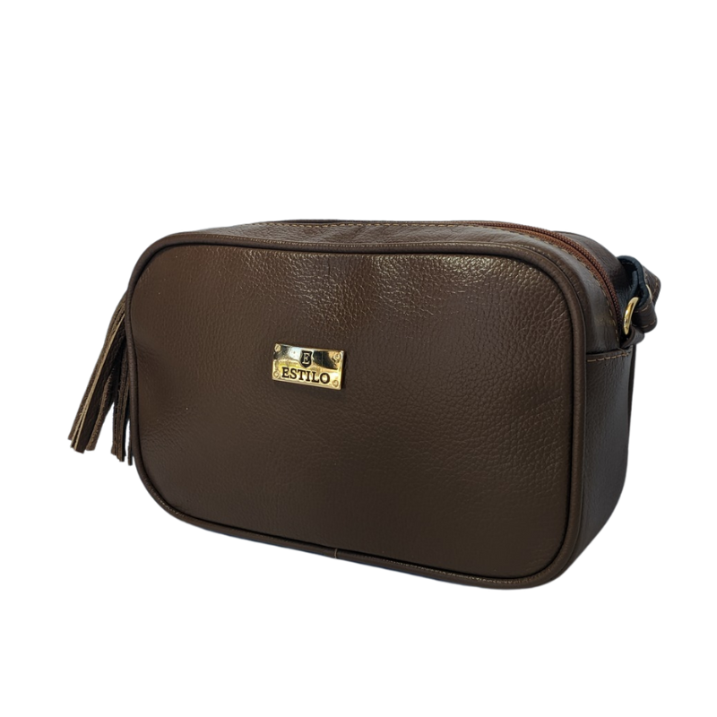 Bolsa Camera Bag Marrom em Couro Legítimo