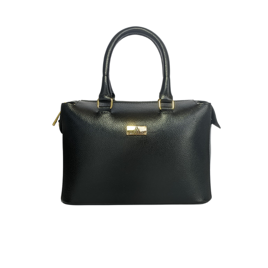 Bolsa Tote Preta em Couro Legítimo
